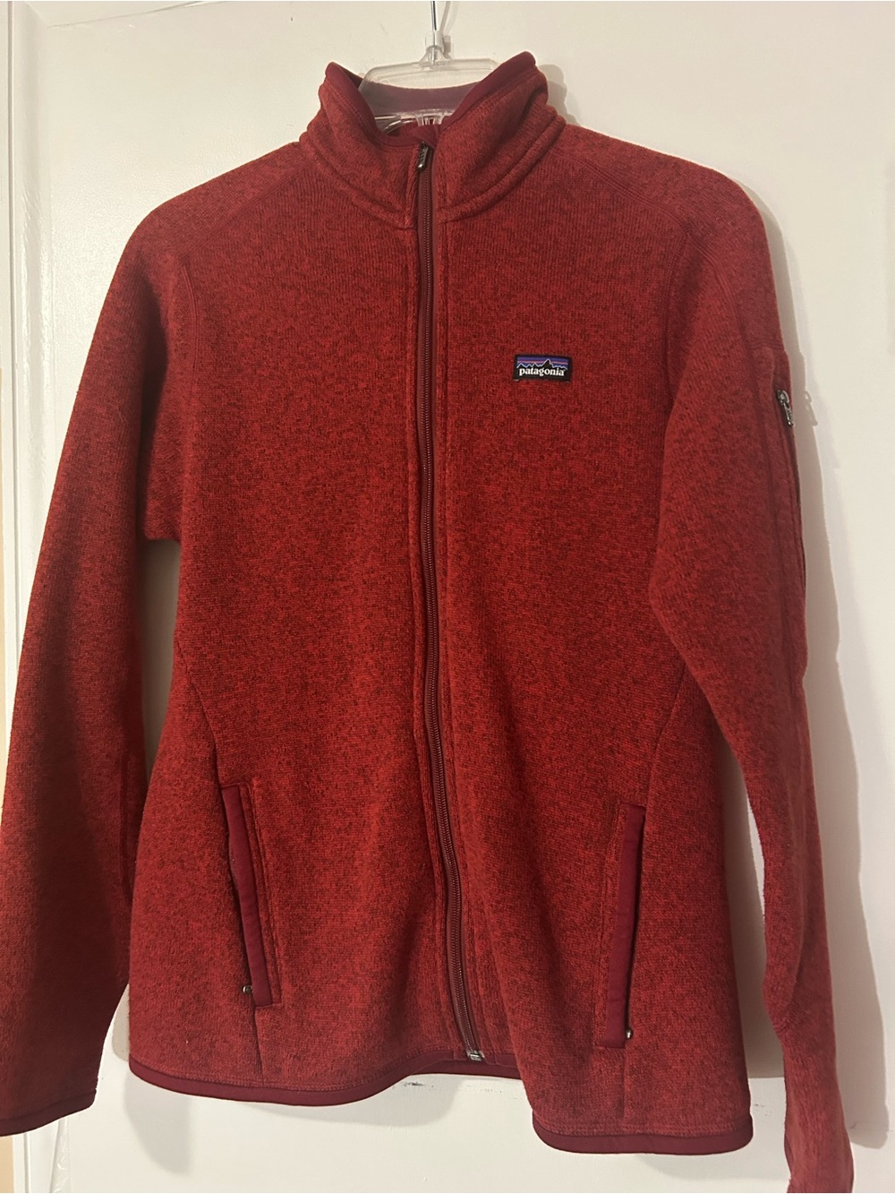 Patagonia Better Sweater Full Zip Fleece Jacket Heathered Red Women's Size S